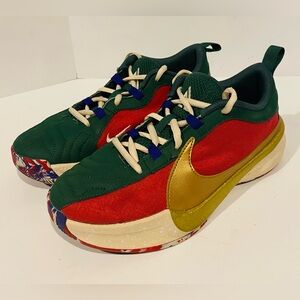 Nike Boys Zoom Freak 5 'Keep It A Buck' DZ4486-600 Shoes Gym Red/Gold Giannis